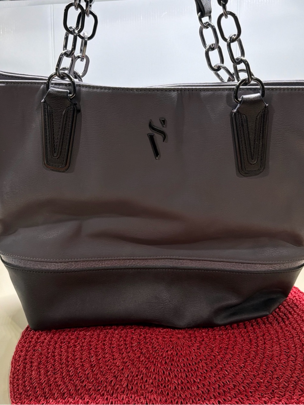 Simply Vera Vera Wang Black Chain-Link Tote